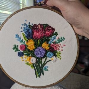 Handmade floral embroidery